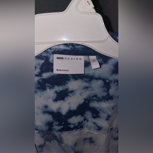 ASOS DESIGN 90s Oversized Denim Shirt in Acid Wash Tie Dye - Picture 3 of 4